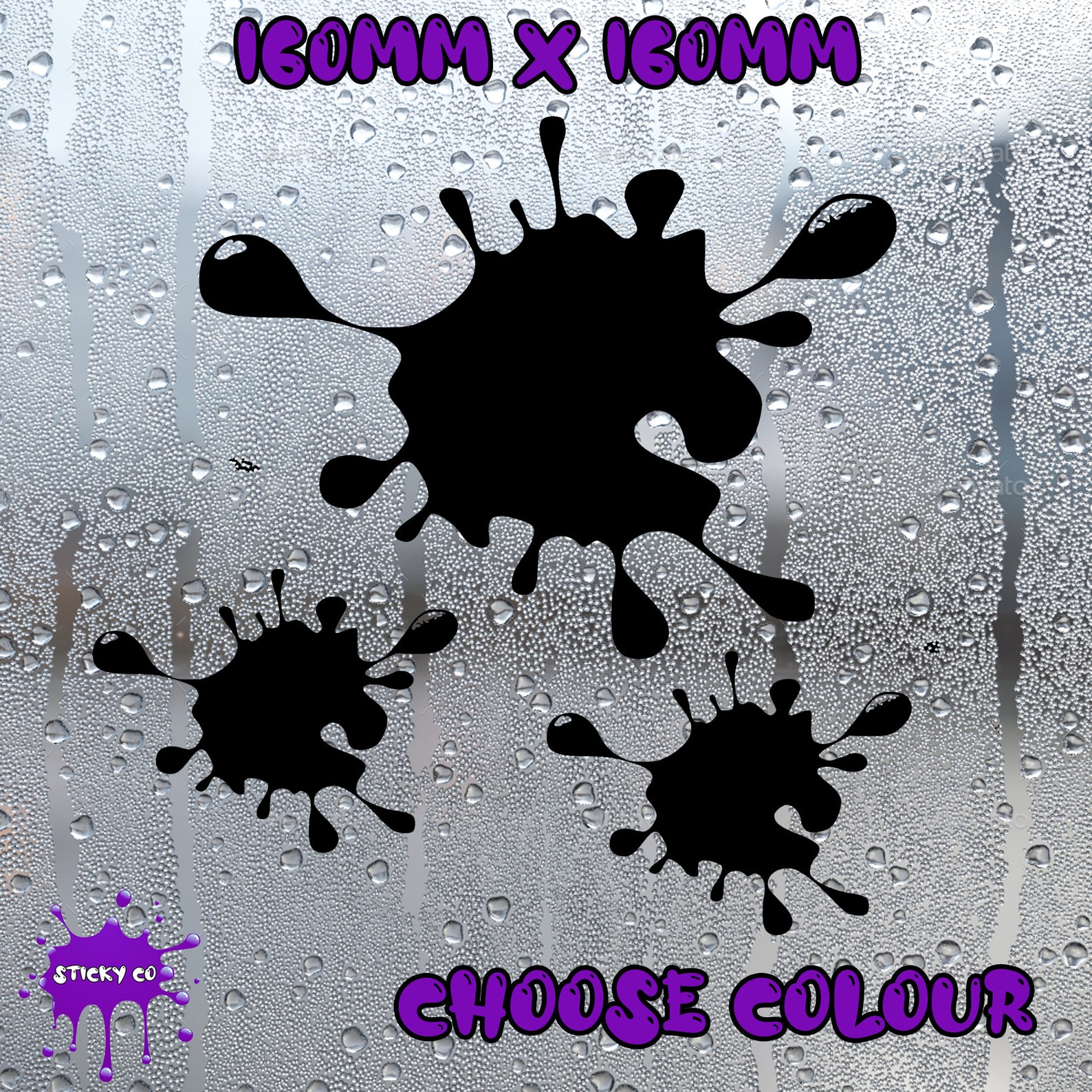 Splat Paint Car Sticker Window Sticker Cool Car Stickers Etsy