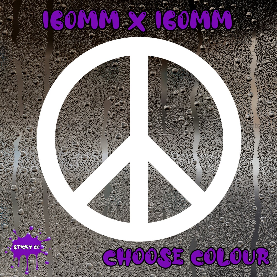 Peace Sign Vinyl Decal Car Bumper Sticker Window Sticker Peace Etsy
