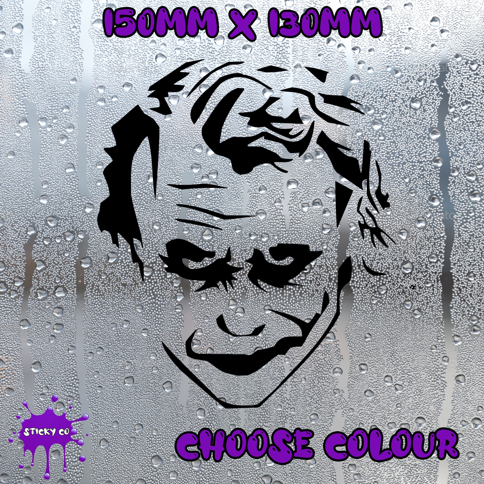 Joker Car Sticker Window Sticker Bumper Decal Vinyl Joker Etsy