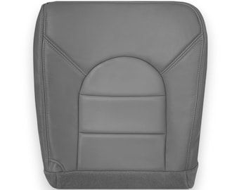 Ford F250 F350 Super Duty Driver Bottom Vinyl Seat Cover - Medium Graphite Gray