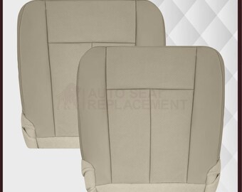 OEM-Style Leather Passenger Bottom Seat Cover For 2007-2014 Ford Expedition EL XLT – Medium Camel Tan