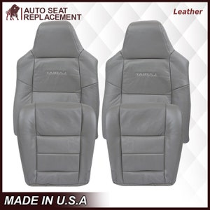 2003 2004 2005 2006 2007 Ford F250 F350 Lariat Super Duty Genuine Leather in Flint Gray, Replacement Seat Cover, Made in USA