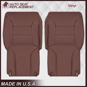 Ruby Red Synthetic Leather Seat Cover: Chevy Tahoe, Suburban, Silverado (1995-1999) Made in USA image 2