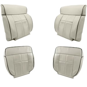 2006 2007 2008 Lincoln Mark LT Front Replacement Seat Covers in Medium Light Parchment Tan Genuine Leather or Vinyl (Made in USA)