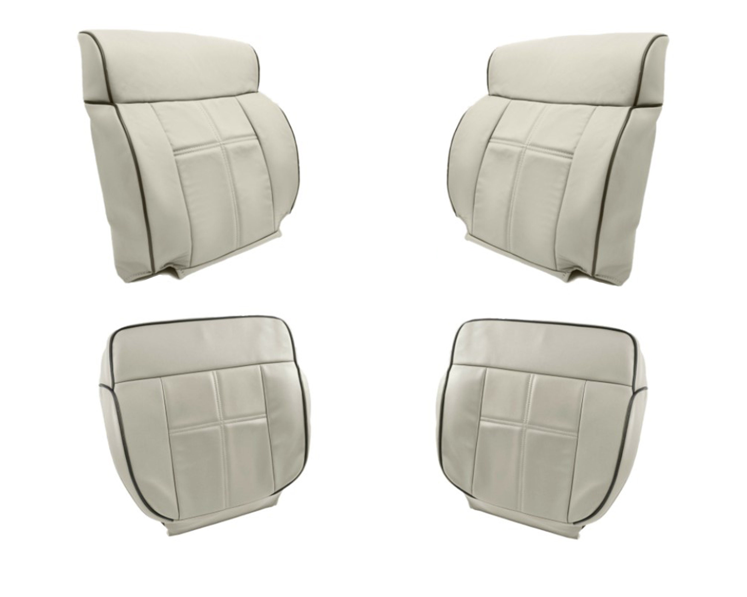 2007-2009 Lincoln MKZ Leather Seat Cover: Passenger Side Complete, Light  Gray Perforated
