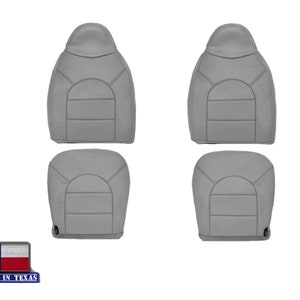 1998-2000 Ford F250 F350 F450 F550 Lariat Super Duty Driver OEM Replacement Seat Cover In Medium Graphite Gray (Made in USA)