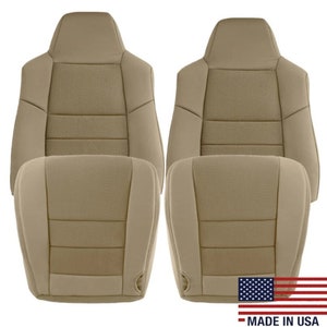 Ford F250 F350 Lariat Pebble Tan Cloth Seat Cover (2003-2007) - Made in USA
