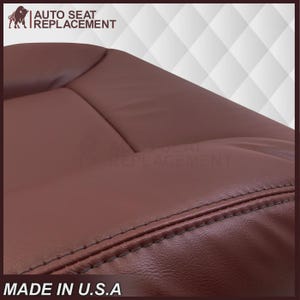 Ruby Red Synthetic Leather Seat Cover: Chevy Tahoe, Suburban, Silverado (1995-1999) Made in USA image 11