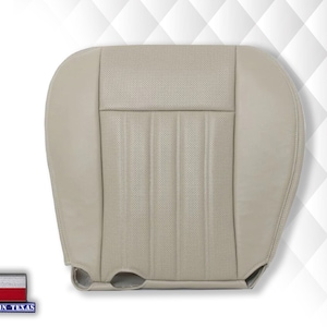 2003 2004 Lincoln Aviator Front Bottom PERFORATED Replacement Seat Covers in Light Parchment Tan Genuine Leather or Vinyl (Made in USA)
