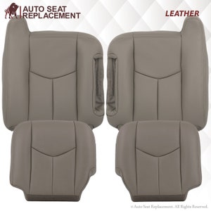 GMC Yukon Leather Seat Cover Replacement (2003-2006) - Light Gray, Made in USA