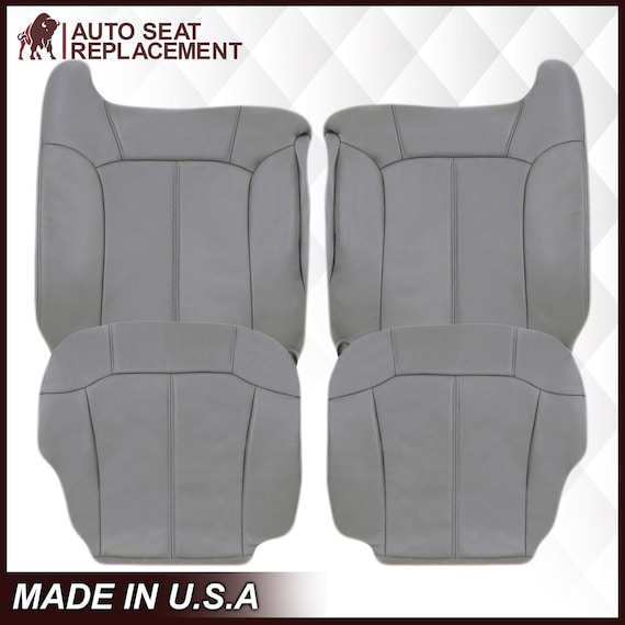 1999 2000 2001 2002 Chevy Silverado Suburban Tahoe Seat Cover Replacement in Synthetic Leather Vinyl Pewter Gray Made in USA Etsy