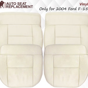 2004 Ford F150 Lariat Seat Cover: Light Parchment Tan Vinyl Replacement (Made In USA)