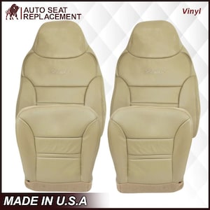 2000 2001 Ford Excursion Limited Vinyl OEM Replacement Seat Covers in Tan (Made In USA)