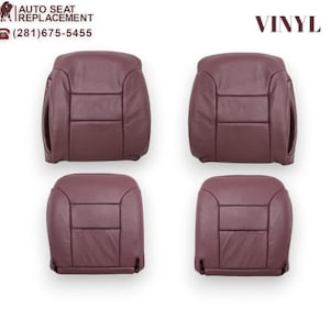 1995 1996 1997 1998 1999 Chevy Tahoe Suburban Silverado Seat Cover Replacement in Ruby Red Burgundy Synthetic Leather  (Made in USA)