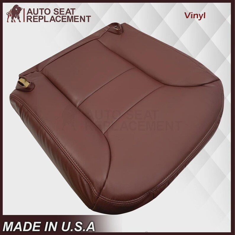 Ruby Red Synthetic Leather Seat Cover: Chevy Tahoe, Suburban, Silverado (1995-1999) Made in USA image 7