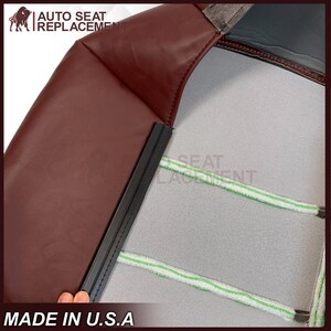 Ruby Red Synthetic Leather Seat Cover: Chevy Tahoe, Suburban, Silverado (1995-1999) Made in USA image 10