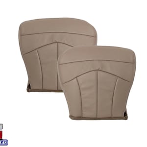 1999 2000 2001 2002 2003 Ford F150 OEM Seat Cover Replacement in Genuine Leather, Medium Parchment Tan ( Made In USA )