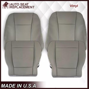 2015 2016 2017 2018 2019 2020 F150 Xl Wt Stx Single Cab Work Truck Replacement Gray Vinyl Seat Covers ( Made in USA)
