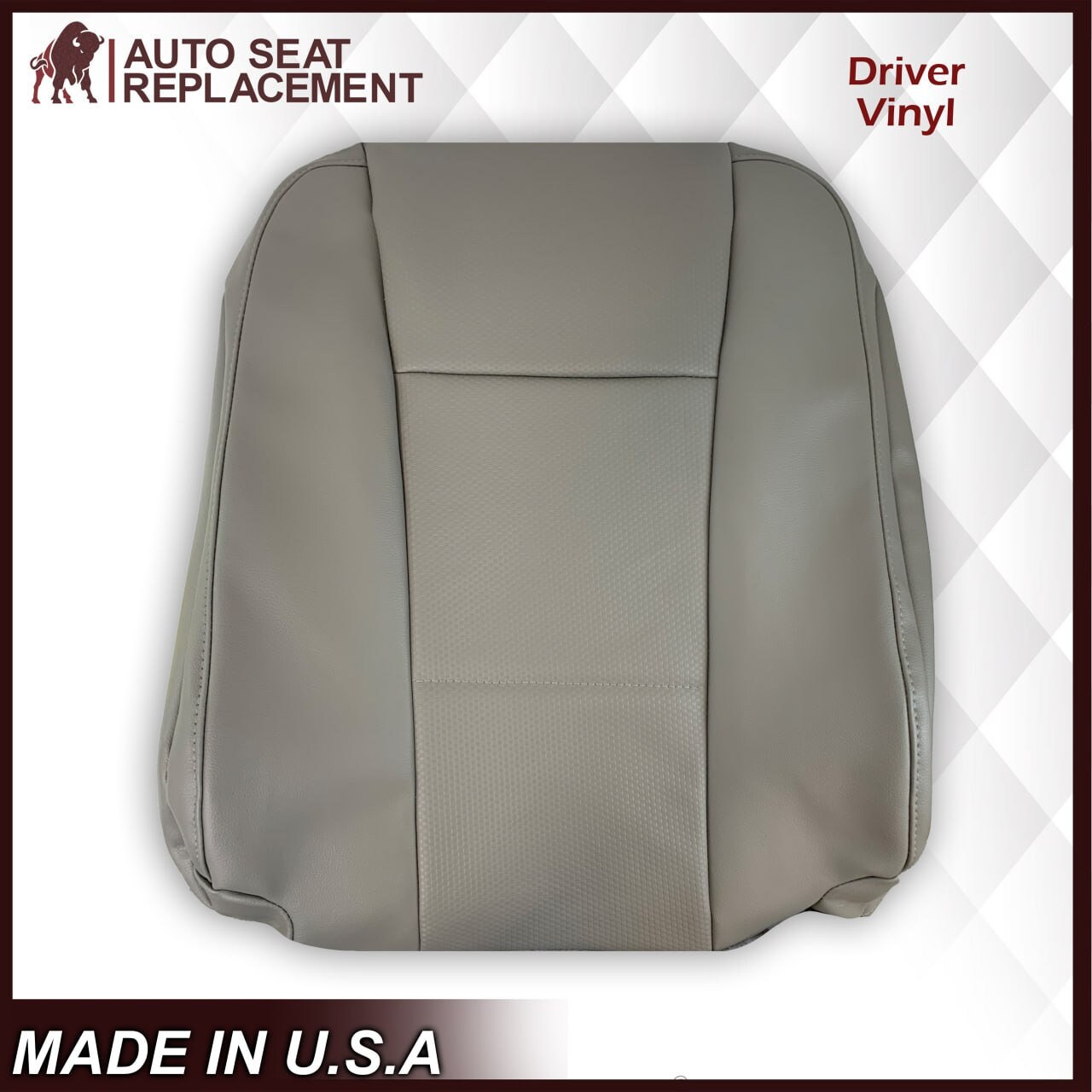 Driver Side Lower Cloth Seat Cover For 2011-2016 Ford F250/F350/F450/F550 XLT – Steel Gray, Direct Fit