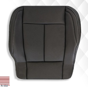 For 2015 2016 2017 2018 2019 2020 2021 Ford F150 Super Crew Perforated Bottom Seat Cover In Black Vinyl (Made in USA)