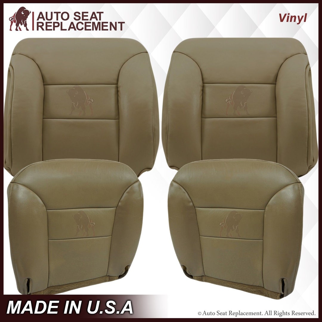 OEM Style Tan Leather Seat Cover For 2000-2002 GMC Yukon XL 2500 – Driver Bottom, Fits Heated/Power Seats