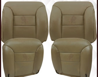 GMC Yukon Suburban SLT Seat Cover: Medium Neutral Tan Synthetic Leather