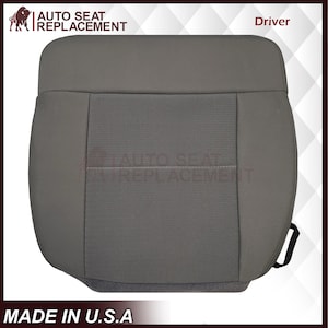 2004 2005 2006 Front Driver Bottom Seat Cover for Ford F-150 XLT STX Regular Cab 2-Tone Gray Fabric