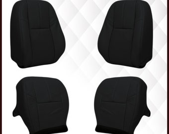 GMC Yukon Sierra Ebony Black Leather Seat Cover (2007-2014) - Made in USA