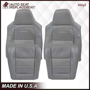 Ford F250 F350 Lariat Flint Gray Vinyl Replacement Seat Cover (2003-2007) - Made in USA