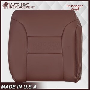 Ruby Red Synthetic Leather Seat Cover: Chevy Tahoe, Suburban, Silverado (1995-1999) Made in USA Passenger Top