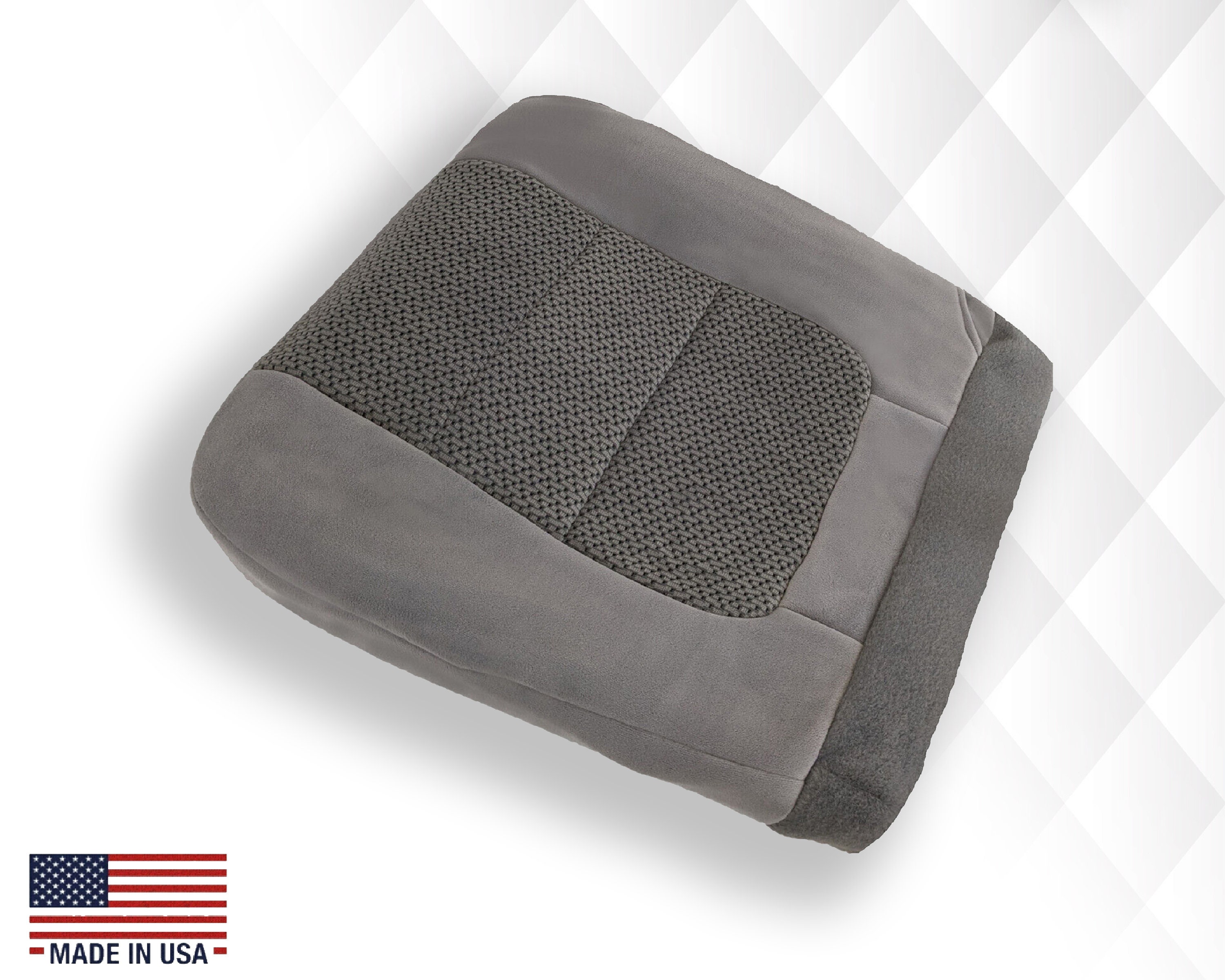 Driver Side Bottom Seat Cover & Foam Cushion For Chevy Silverado 2014-2019 – Gray, Heated Seat Compatible