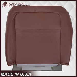 Ruby Red Synthetic Leather Seat Cover: Chevy Tahoe, Suburban, Silverado (1995-1999) Made in USA image 4