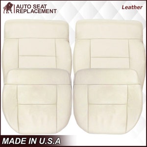 ONLY fits 2004 Ford F150 Lariat OEM Seat Cover Replacement in Genuine Leather, Light Parchment Tan (Made In USA)