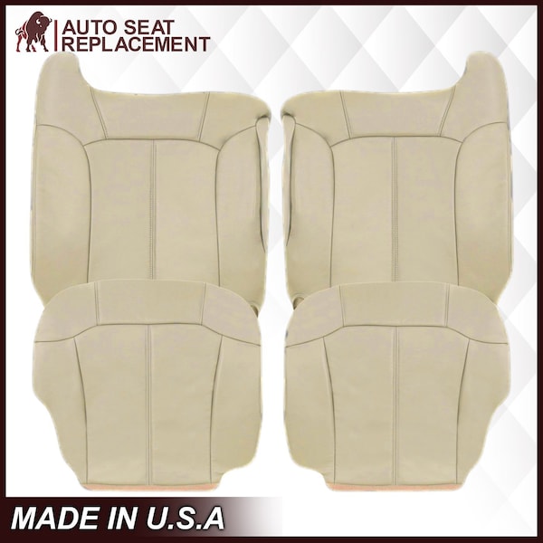 1999 2000 2001 2002 Chevy Suburban Silverado Tahoe Seat Cover Replacement in Synthetic  Leather, Light "Shale" Tan, Made in USA