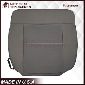 2004 2005 2006 Front Passenger Bottom Seat Cover for Ford F-150 XLT STX Regular Cab 2-Tone Gray Cloth