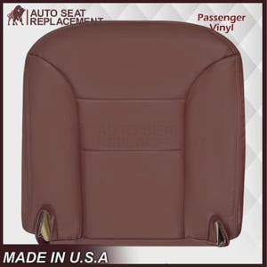 Ruby Red Synthetic Leather Seat Cover: Chevy Tahoe, Suburban, Silverado (1995-1999) Made in USA Passenger Bottom