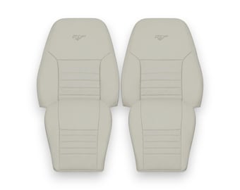 1999-2004 Seat Covers Fits Ford Mustang GT Convertible White Synthetic Leather (Vinyl)