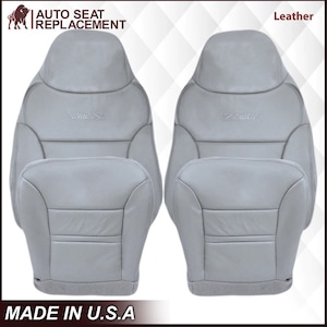 2000 2001 Ford Excursion Limited Genuine Leather OEM Replacement Seat Covers in Gray (Made In USA)