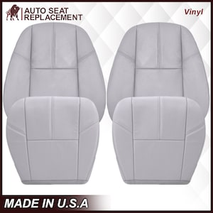 GMC Yukon Sierra Light Gray Vinyl Seat Cover (2007-2014) - Made in USA