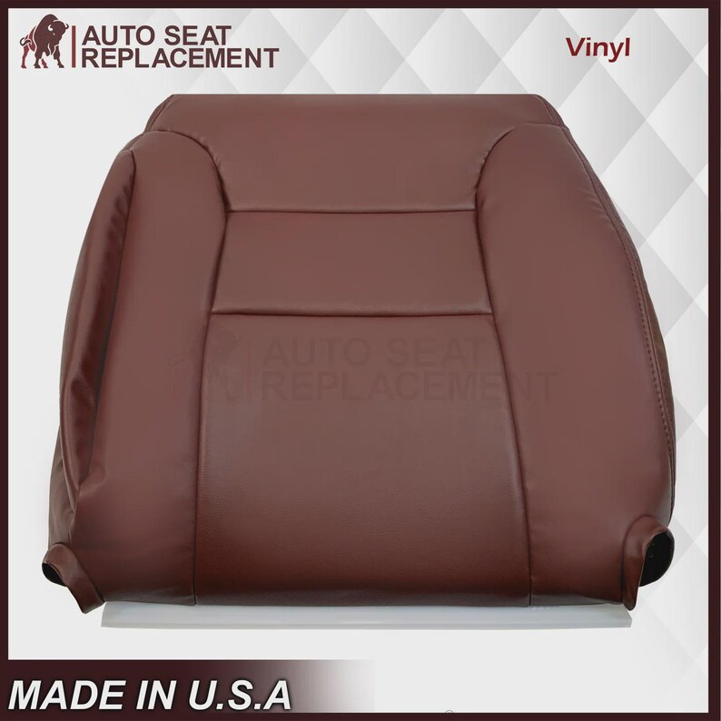 Ruby Red Synthetic Leather Seat Cover: Chevy Tahoe, Suburban, Silverado (1995-1999) Made in USA image 17