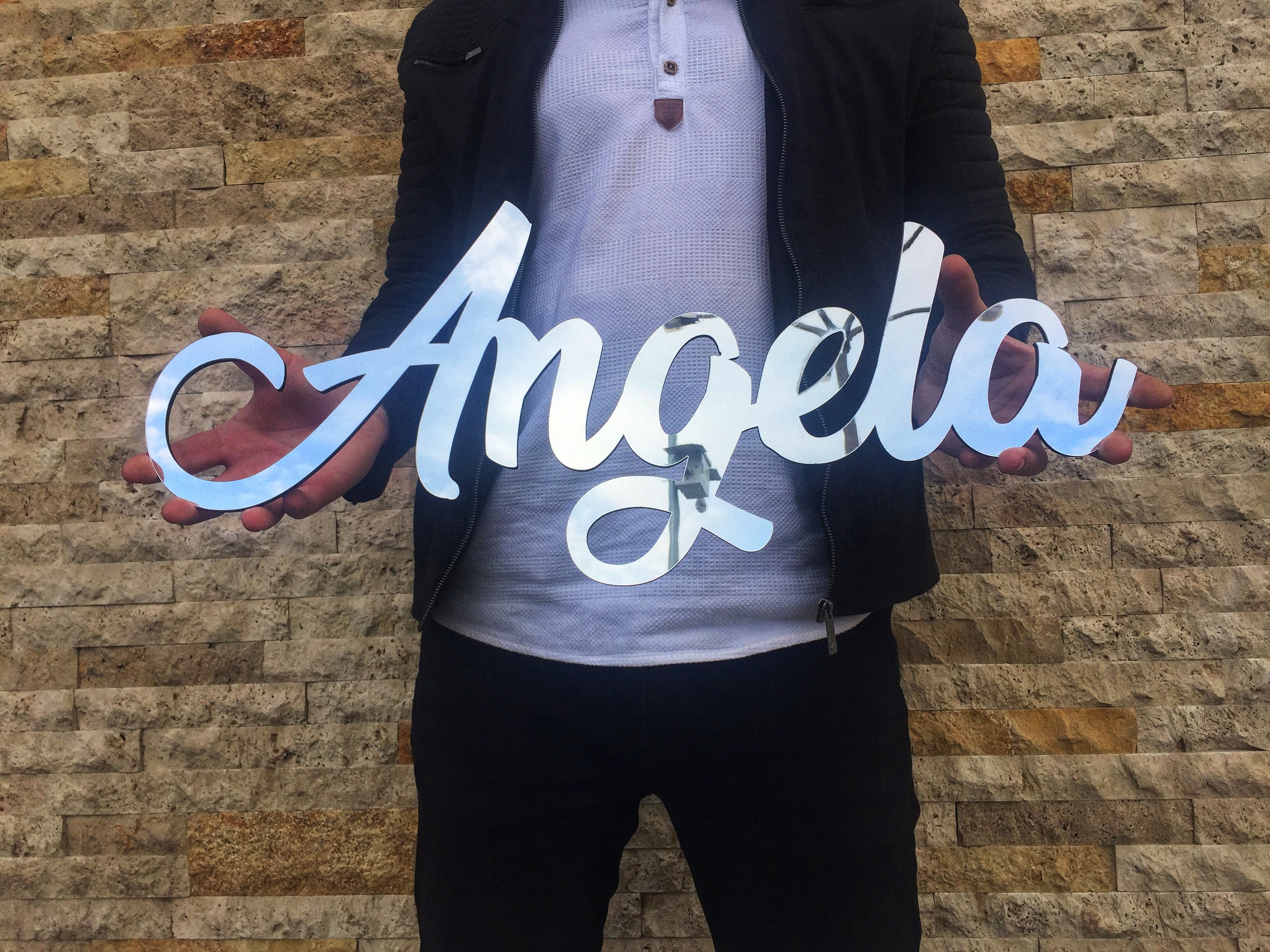 Personalized Acrylic Name Mirror Name Custom Baby Name Etsy