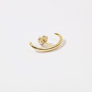 14k Solid Gold Ear Cuff, Gold Shape Of Half Moon Ear Cuff, Women’s Ear Cuff, Ear Cuff no Piercing, Dainty Earrings, Women’s Jewelry