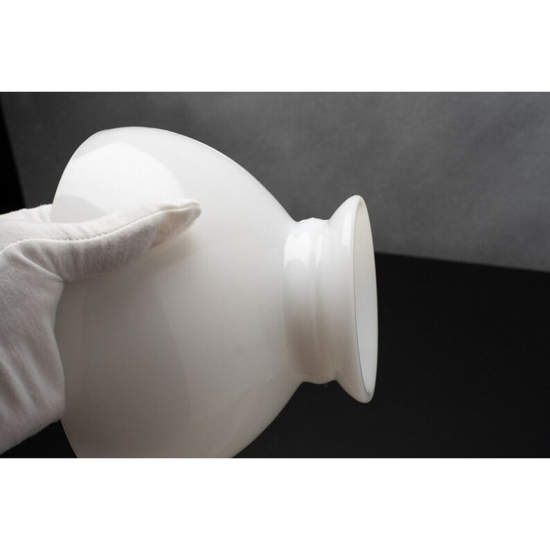 Vintage Student Lamp Shade Milk Glass Smooth Hurricane GWTW 8 Etsy