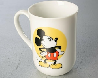 Vintage Walt Disney Productions Disneyland Coffee Mug Mickey Mouse Japan EUC