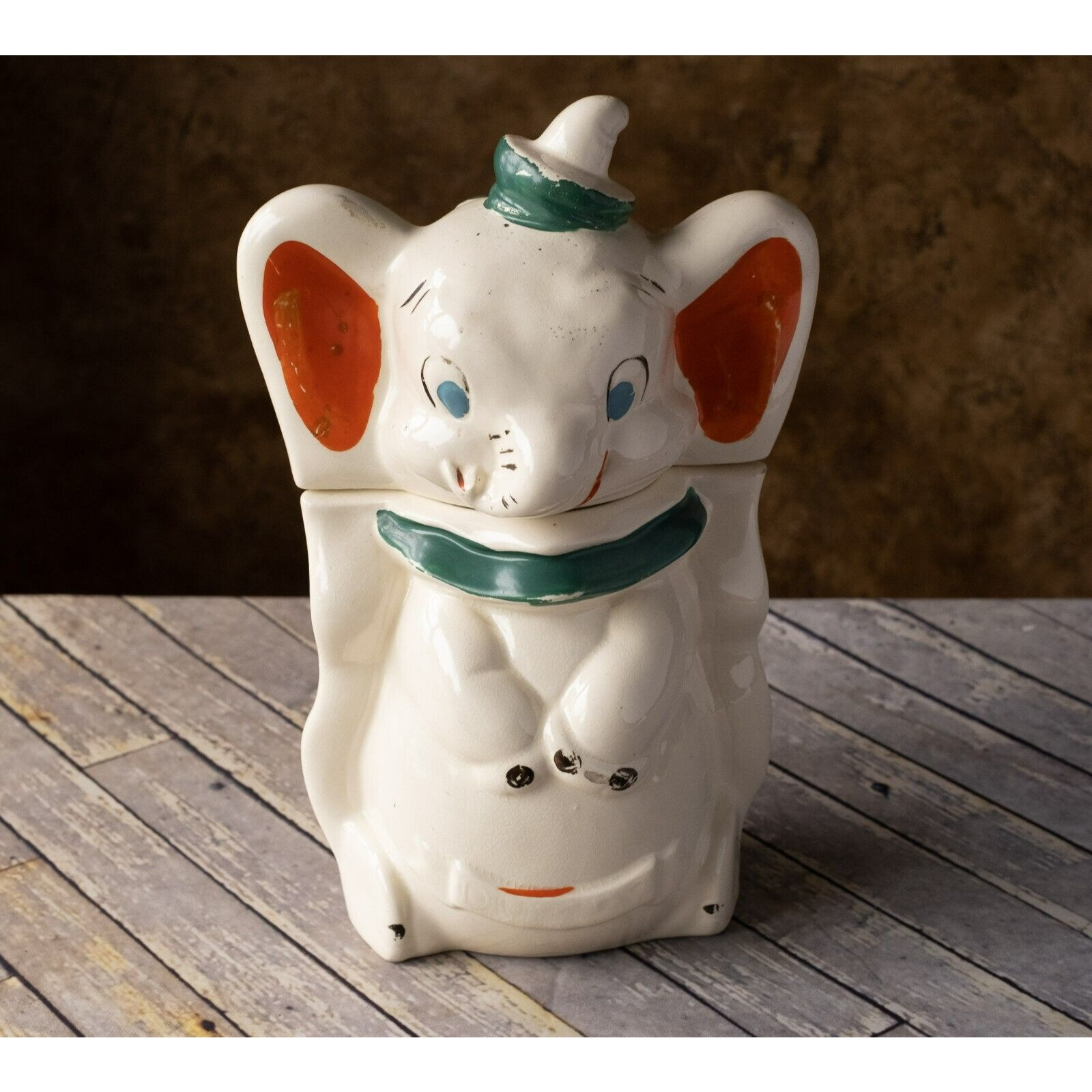 Vintage 1940s DUMBO WALT DISNEY Turnabout 4 in 1 Cookie Jar 14