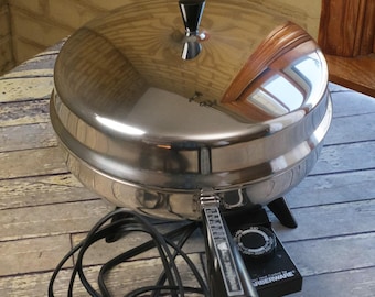 FARBERWARE Electric 12 inch Fry Pan 312B 310B Stainless Steel Bronx NY TESTED