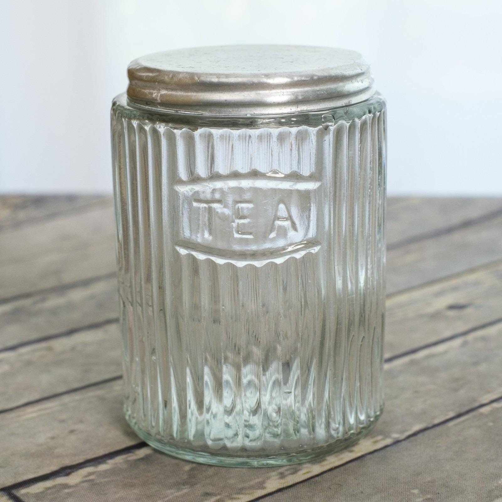 Vintage Glass Tea Jar - Etsy