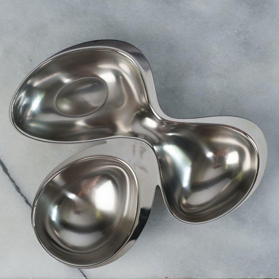 ALESSI BABYBOOP Ron Arad Stainless 3 Opening Serving Tray