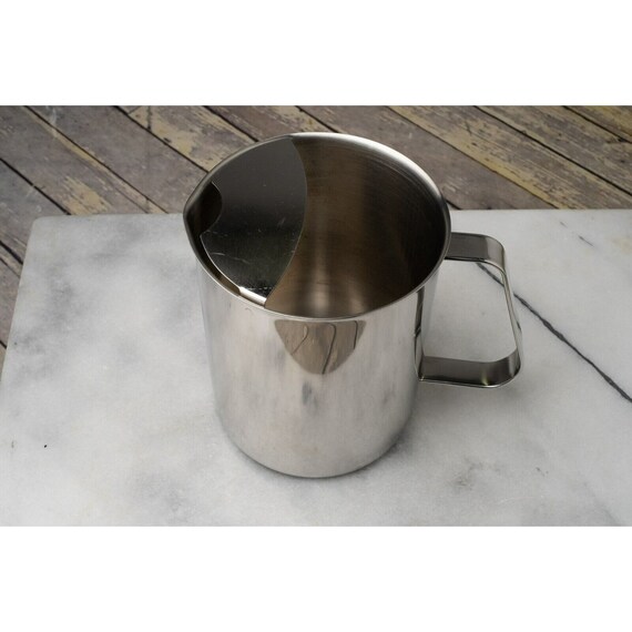 Stainless Steel Pitcher with Lid - Metal Pitcher with Ice Guard - Stainless  Stee