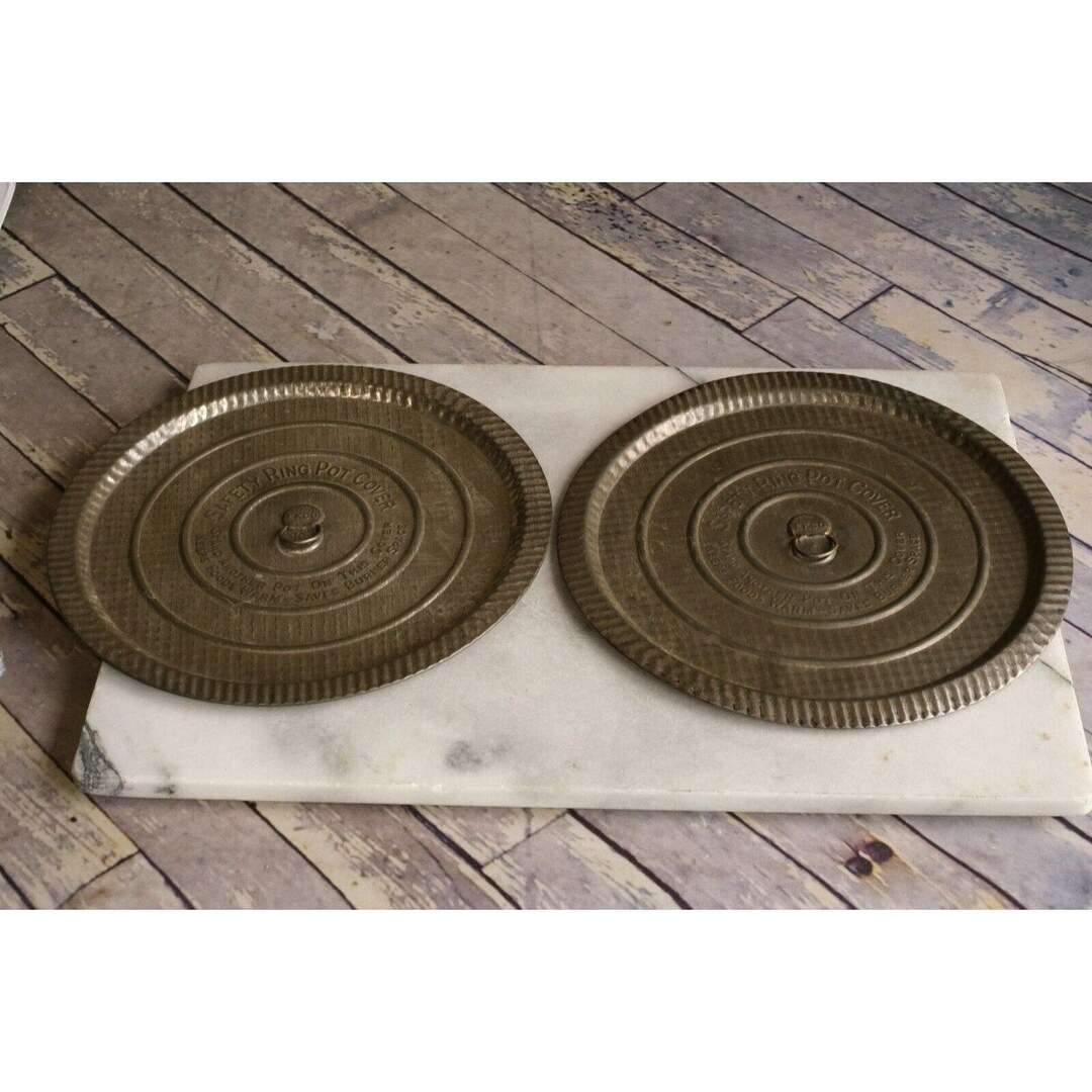 Vintage EKCO Safety Ring Pot Covers Aluminum 10 8 Inches Etsy